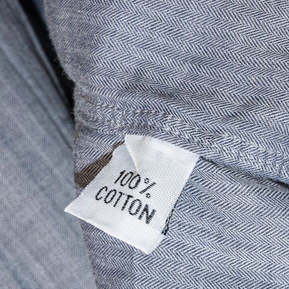 Billy Reid Men's Small Standard fit Button Down Shirt Chambray herringbone - Picture 5 of 7